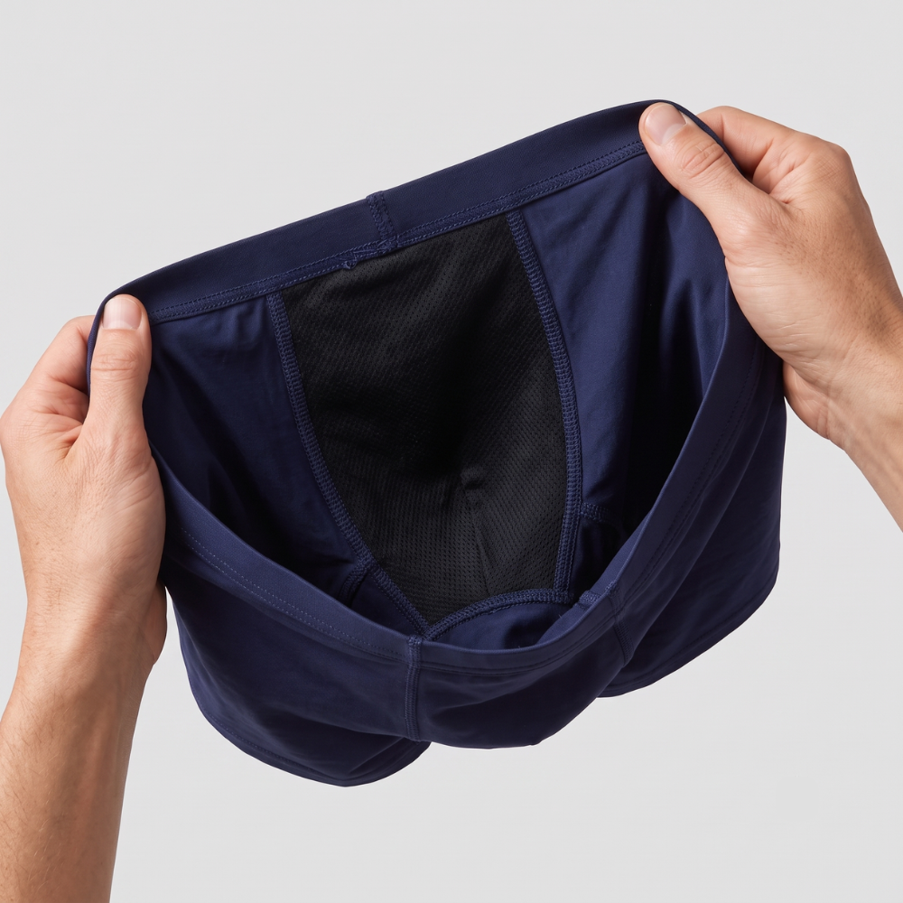 Intérieur du caleçon DryCore montrant la zone absorbante SecoCore™