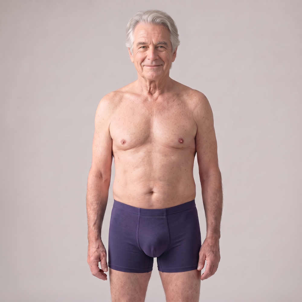 Portrait en pied d'un homme portant le caleçon DryCore